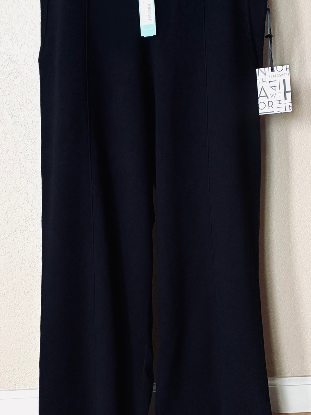 NWT 41 Hawthorn Black Wide-Leg Pull-On Sweater Pants - Women’s XL